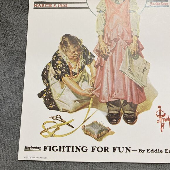 Covers From The Saturday Evening Post Fighting For Fun A Hanging Matter Lithos - Picture 10 of 15